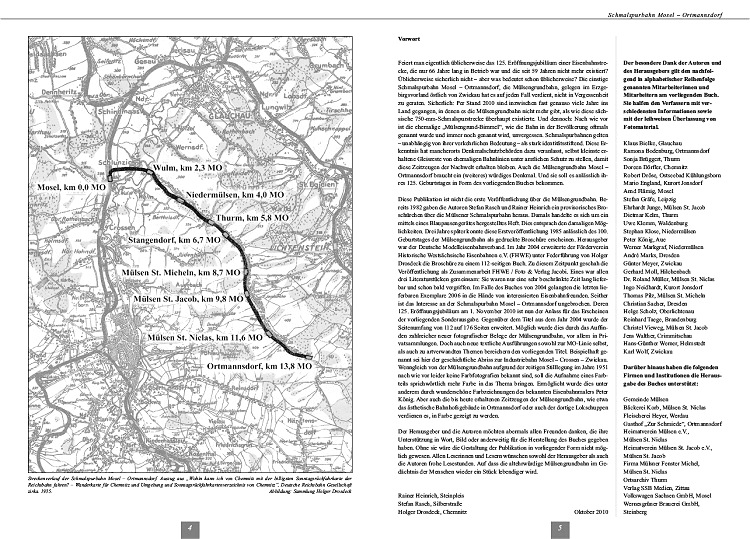 Buch Jubiläumsausgabe Die Schmalspurbahn Mosel - Ortmannsdorf